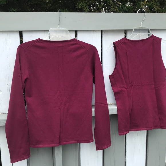 Linda Richards 2-piece Sweater Set NWT Cardigan with Tank Top - Picture 4 of 5